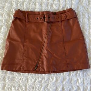 Free People Brown Mini Skirt